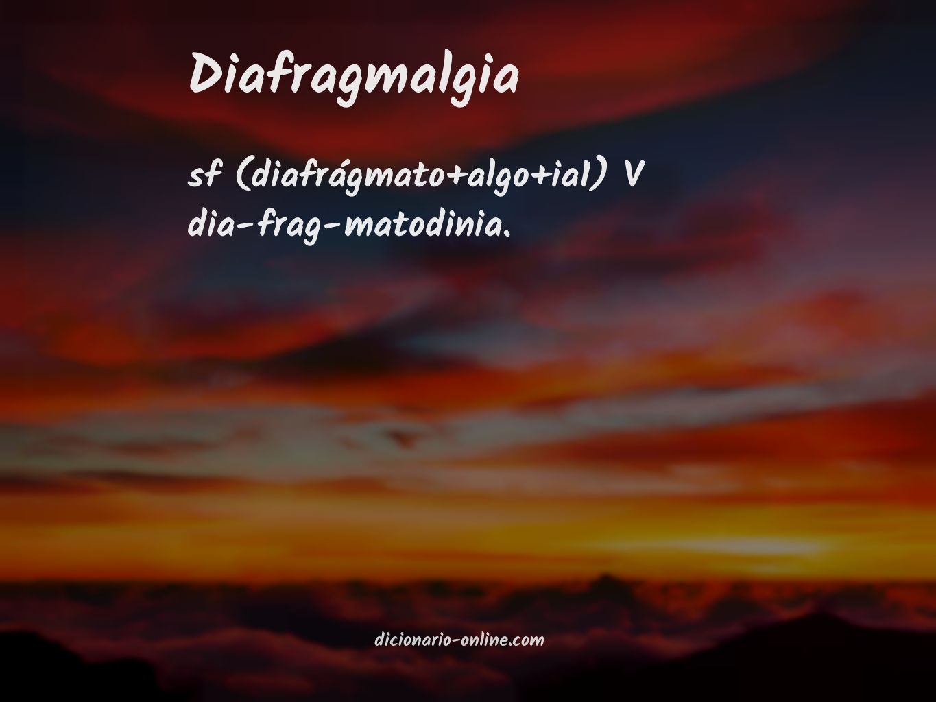 Significado de diafragmalgia