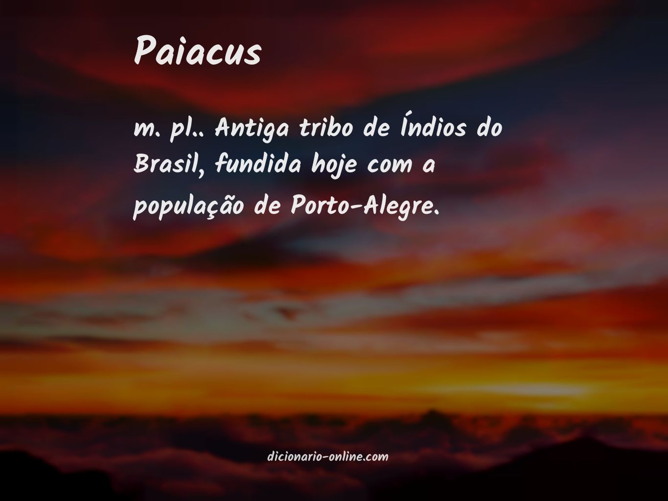 Significado de paiacus