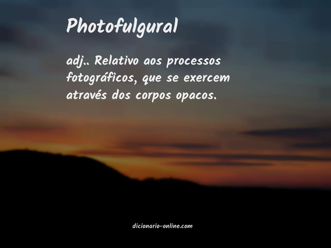 Significado de photofulgural