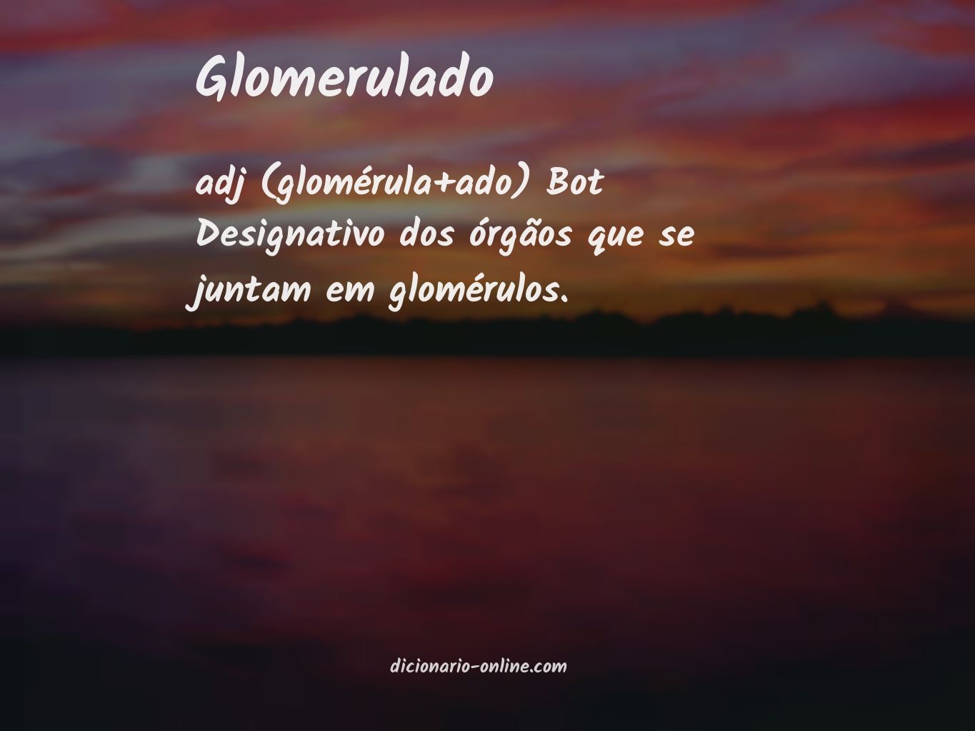 Significado de glomerulado