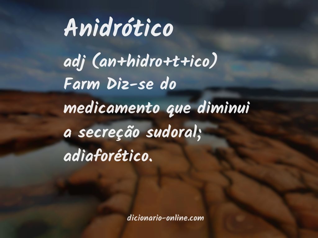 Significado de anidrótico