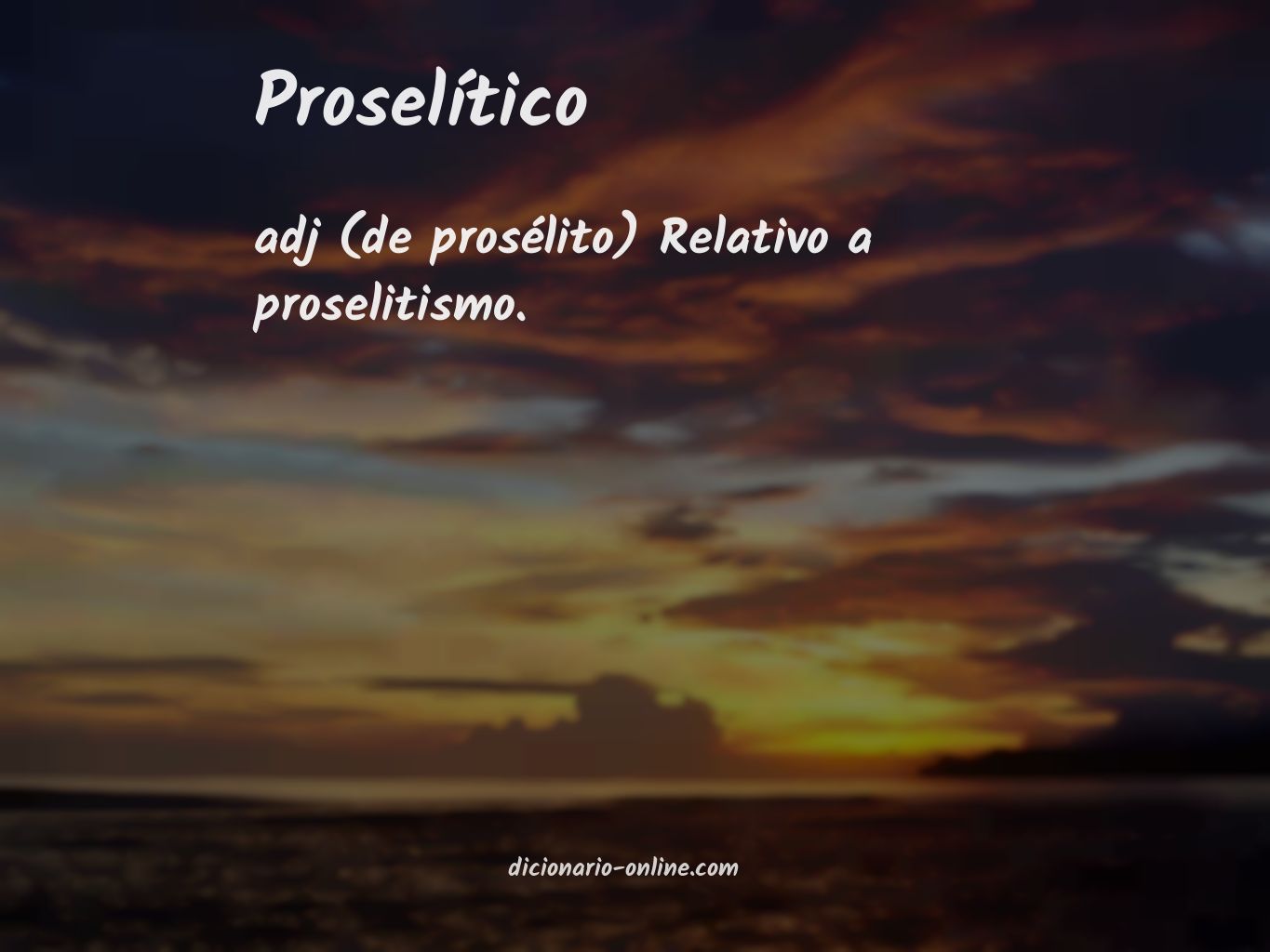 Significado de proselítico