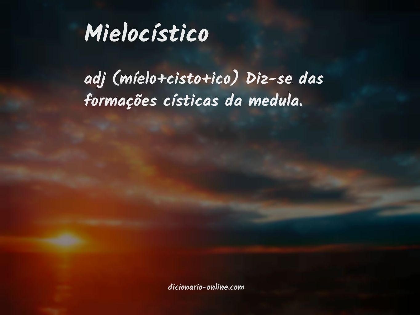 Significado de mielocístico