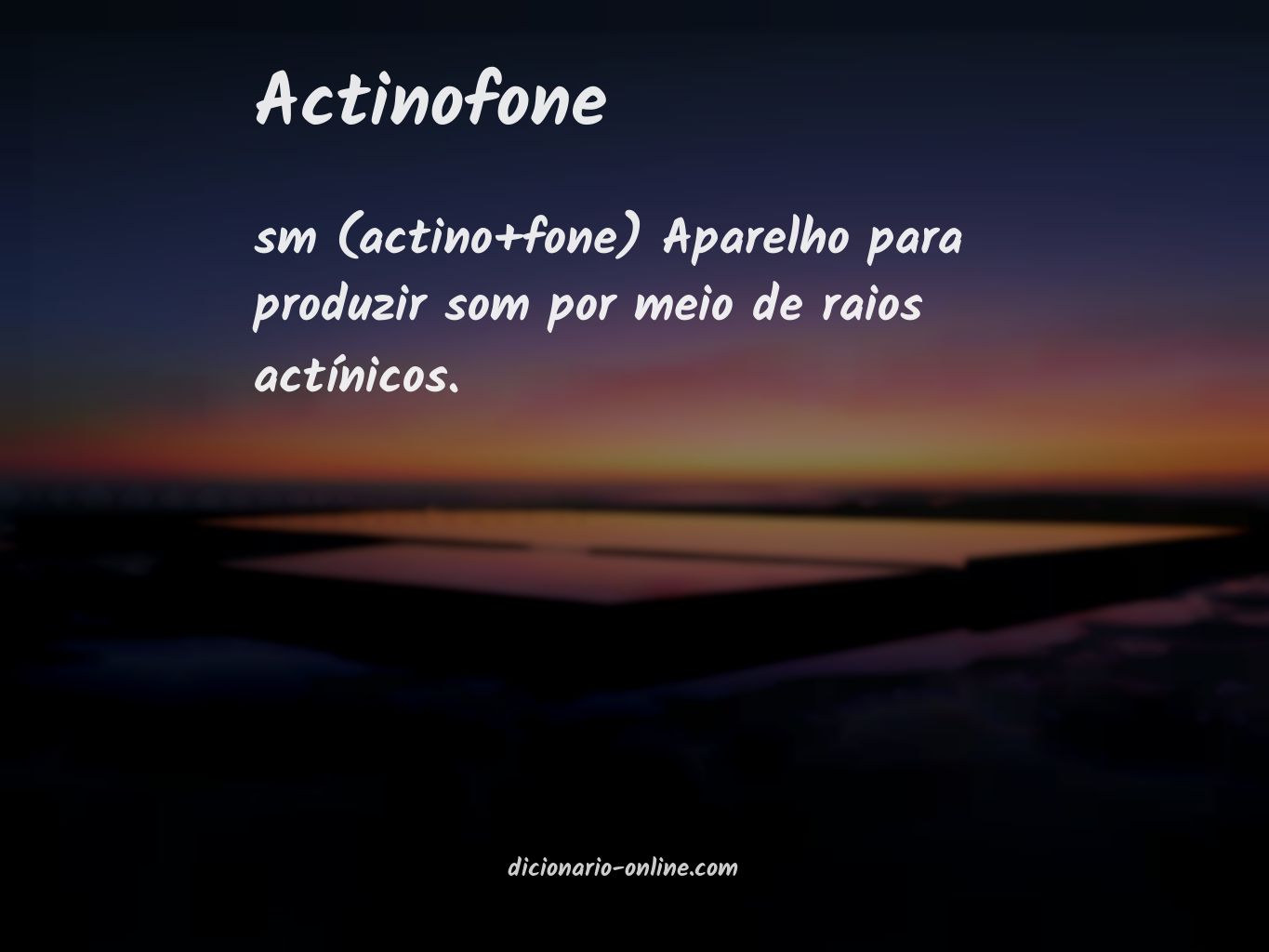 Significado de actinofone