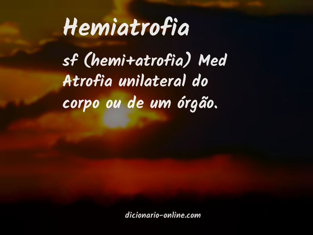 Significado de hemiatrofia