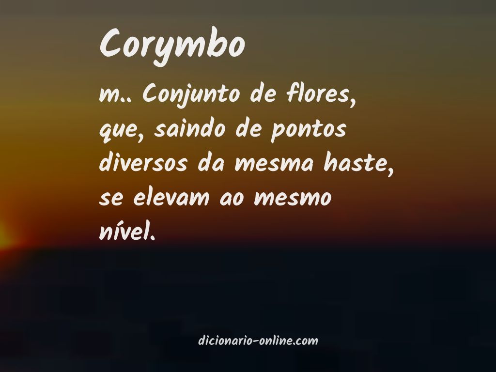 Significado de corymbo