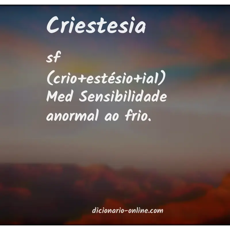 Significado de criestesia
