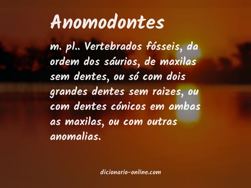 Significado de anomodontes