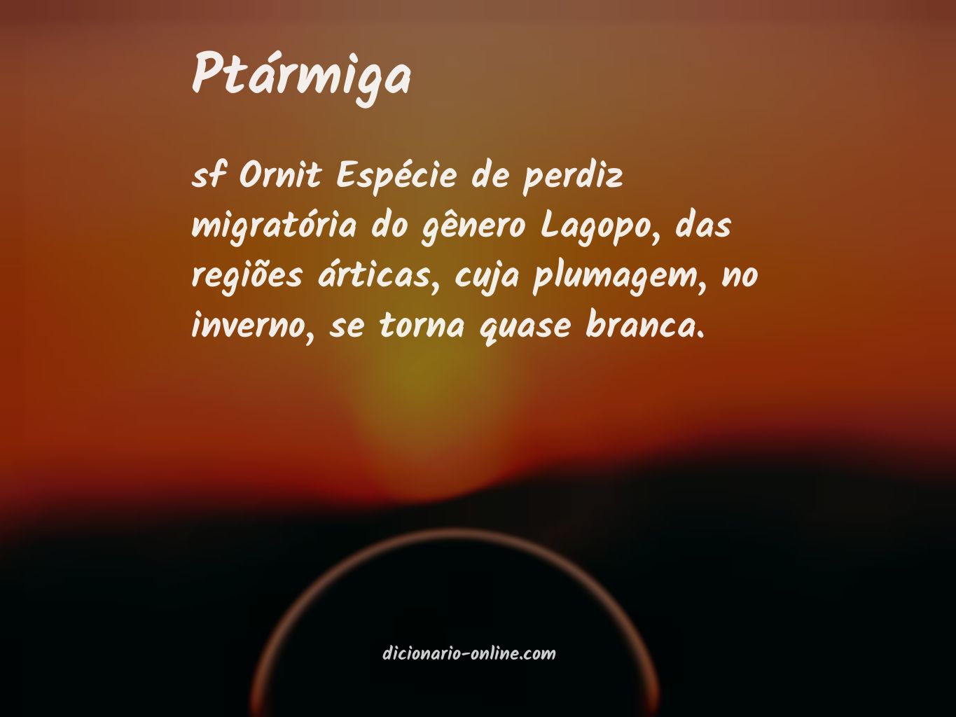 Significado de ptármiga