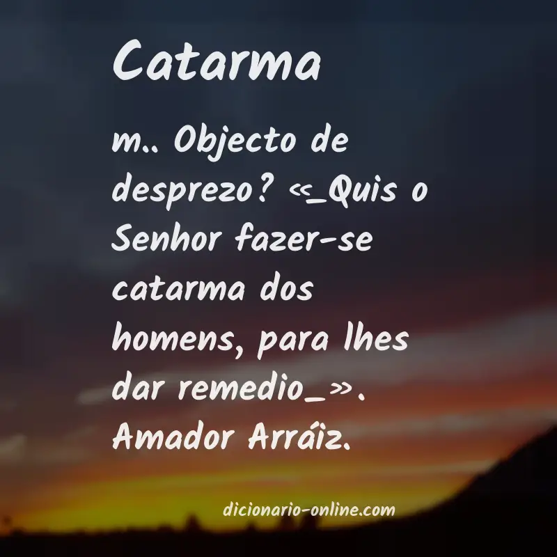 Significado de catarma