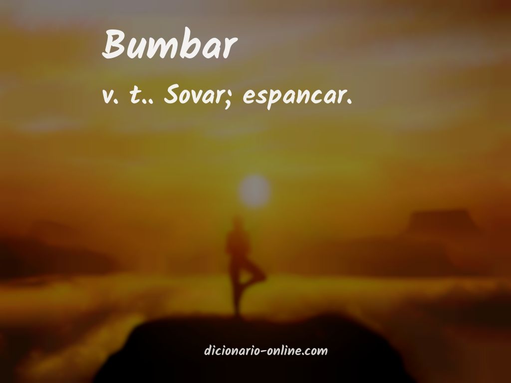 Significado de bumbar