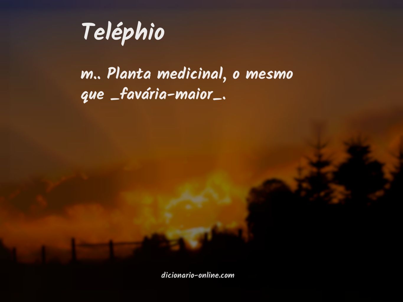 Significado de teléphio