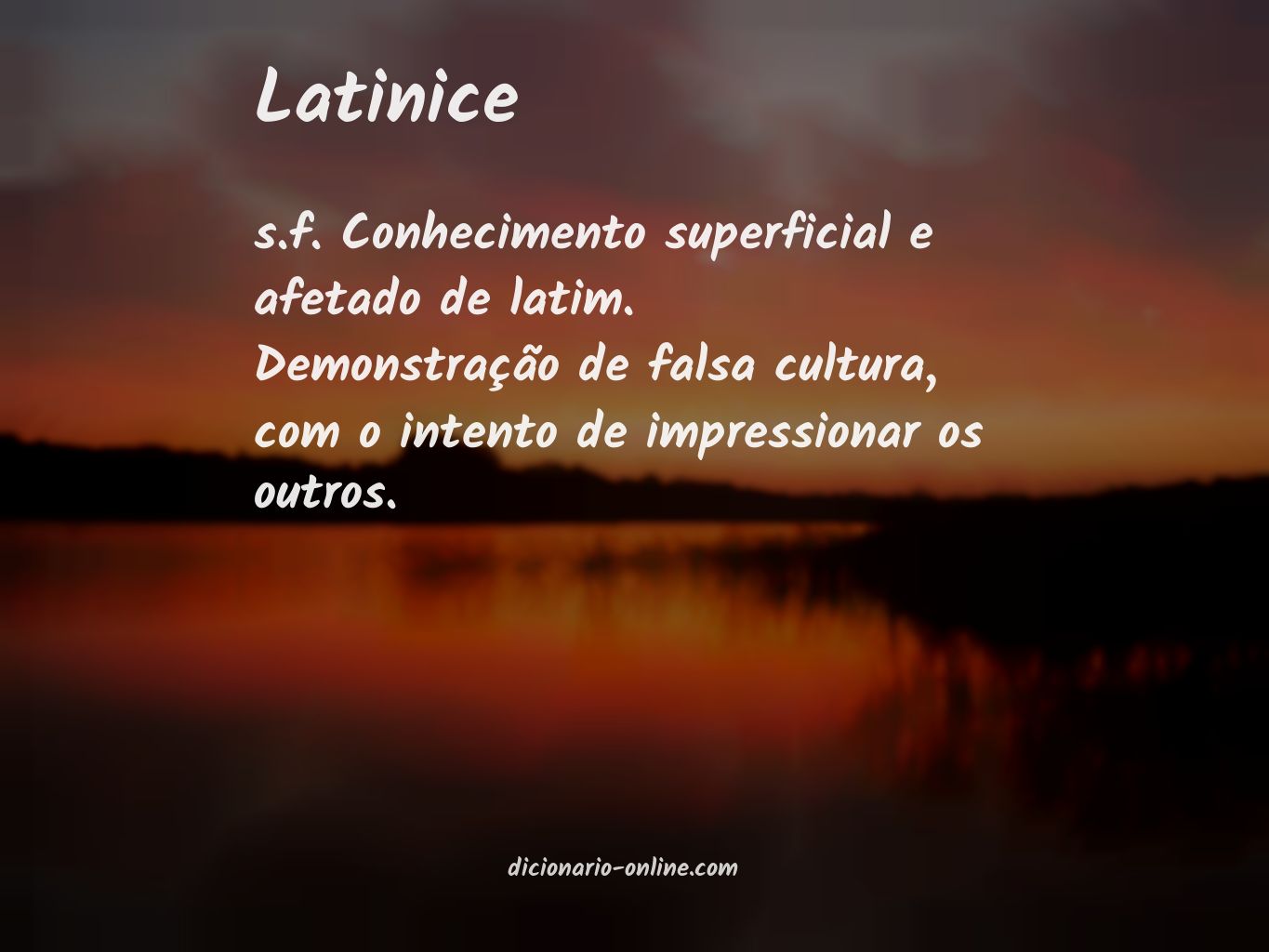 Significado de latinice