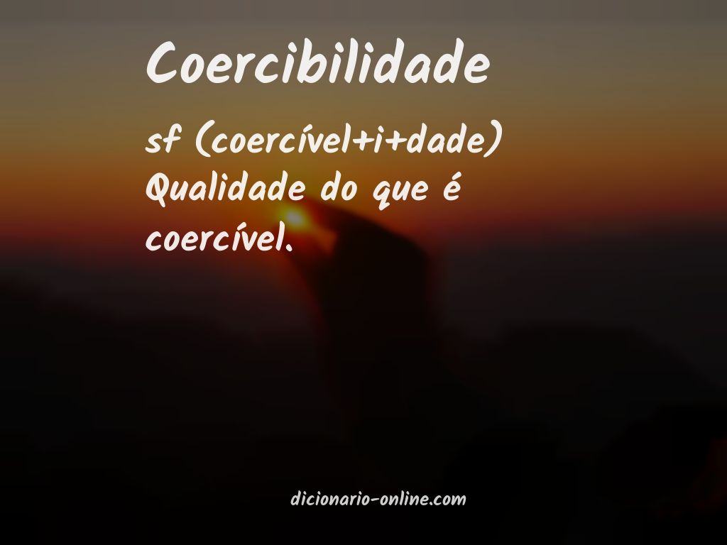 Significado de coercibilidade