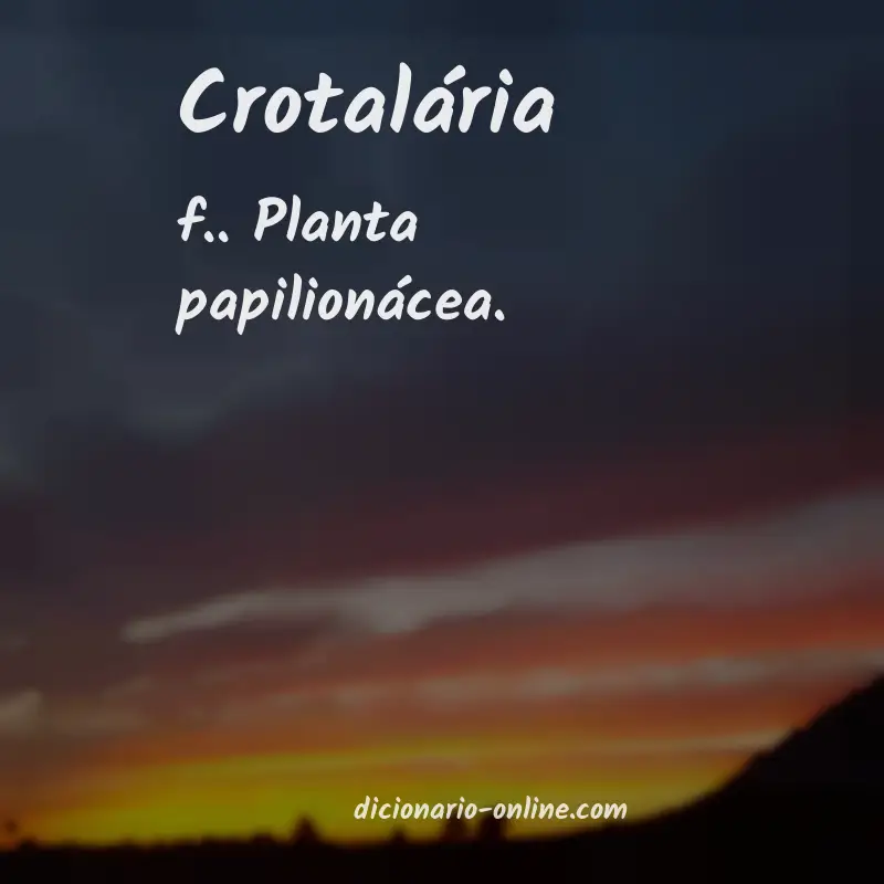 Significado de crotalária
