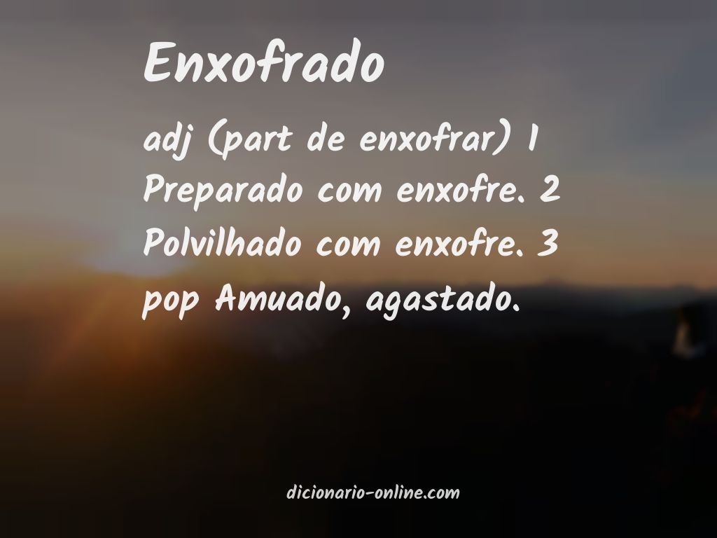 Significado de enxofrado