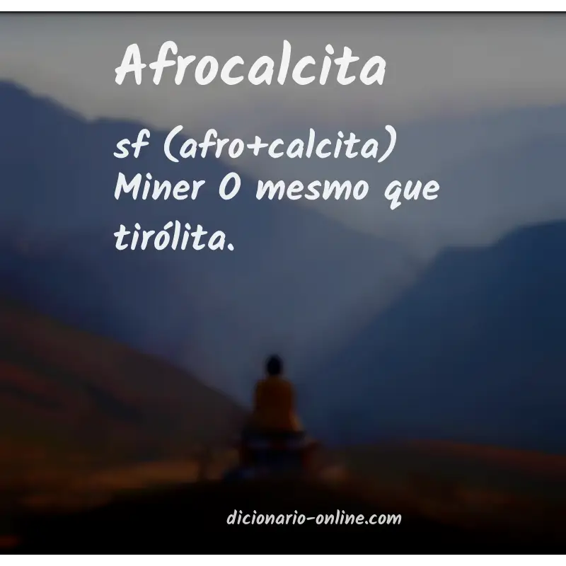 Significado de afrocalcita