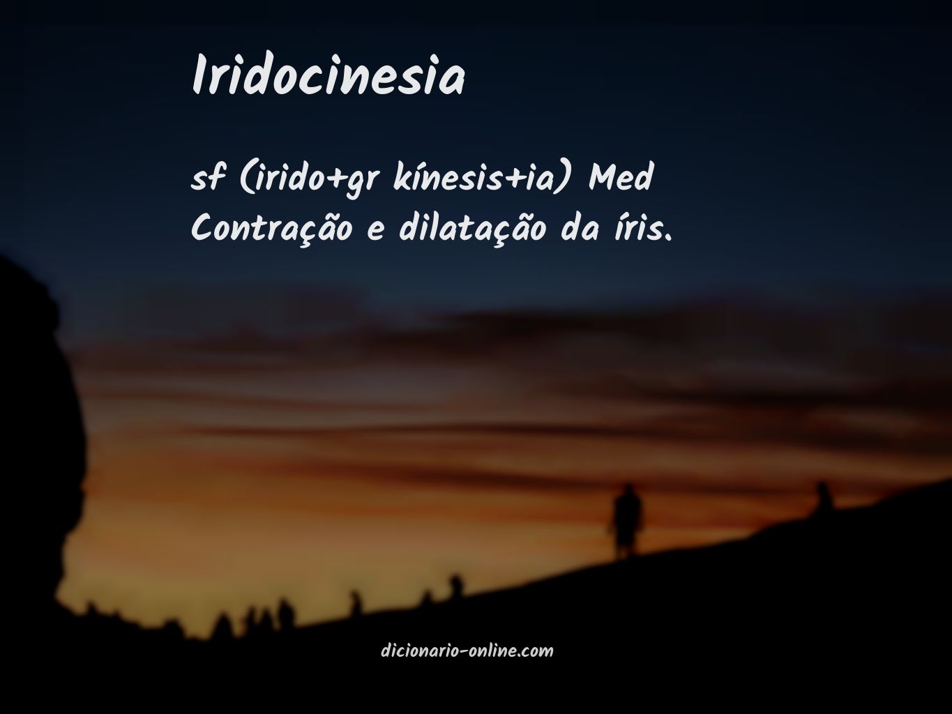 Significado de iridocinesia