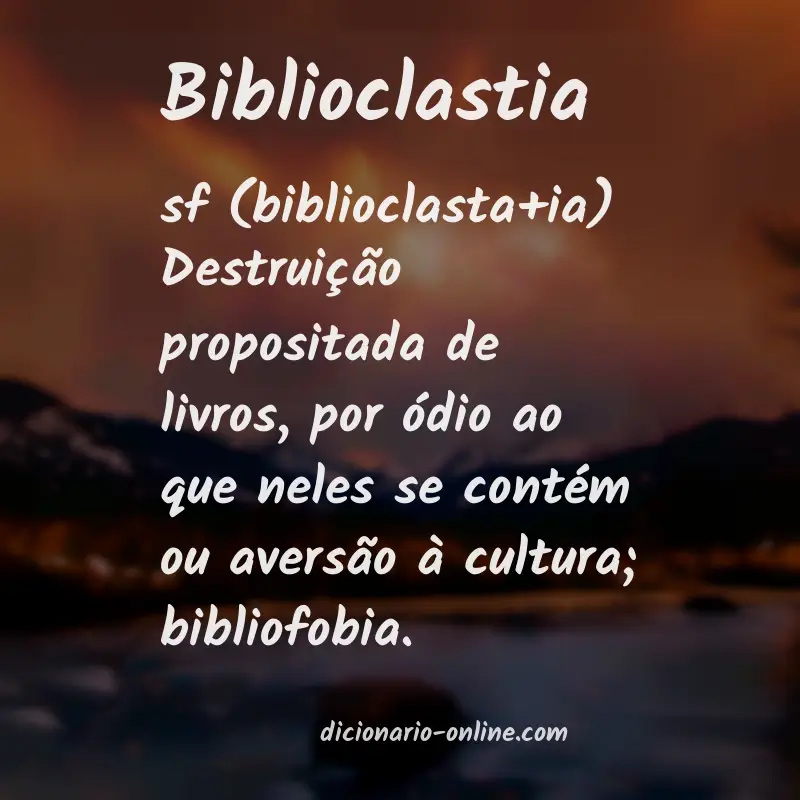 Significado de biblioclastia