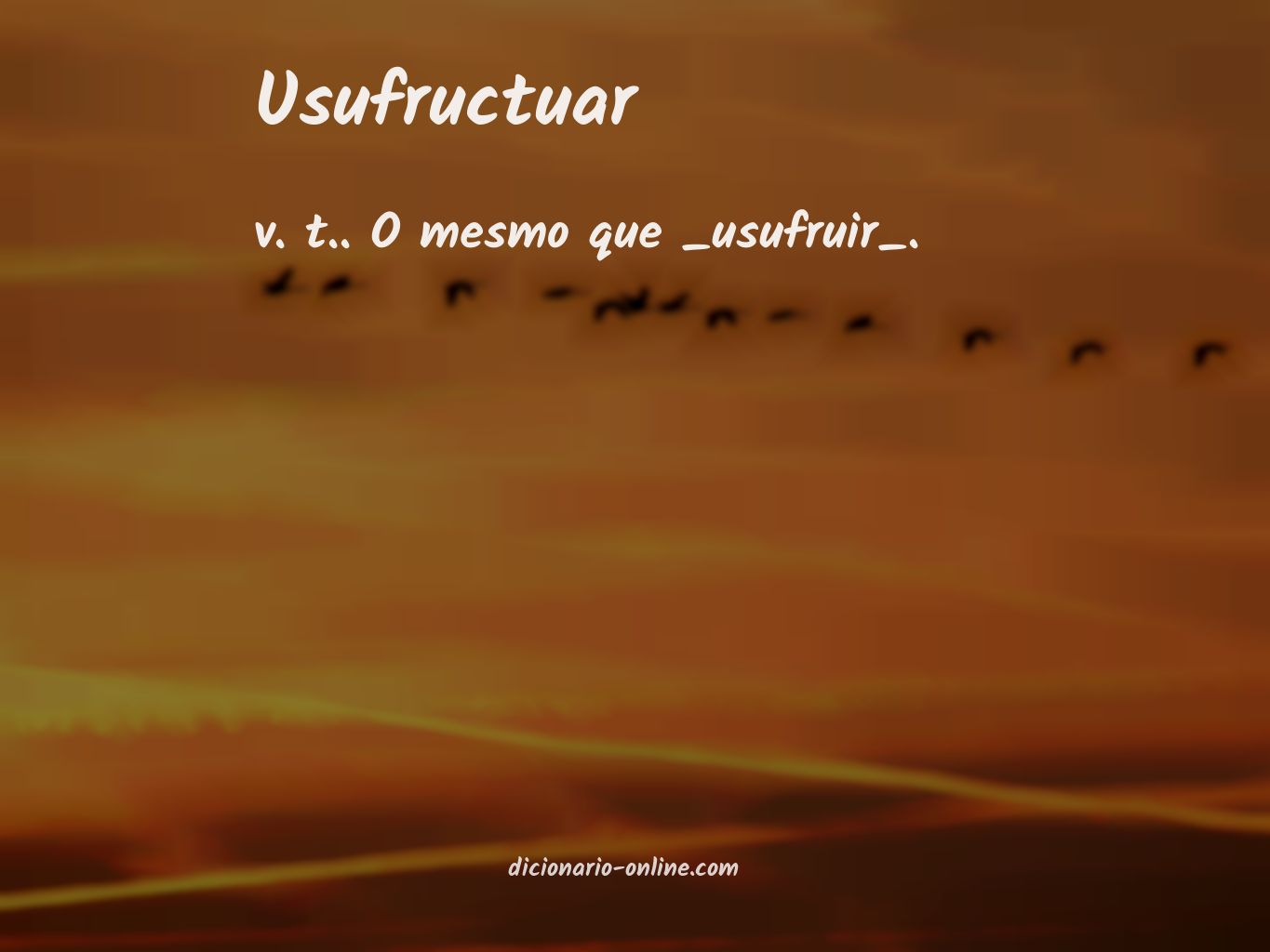 Significado de usufructuar