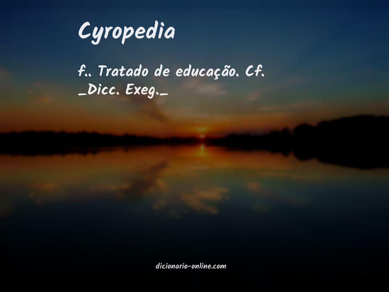 Significado de cyropedia