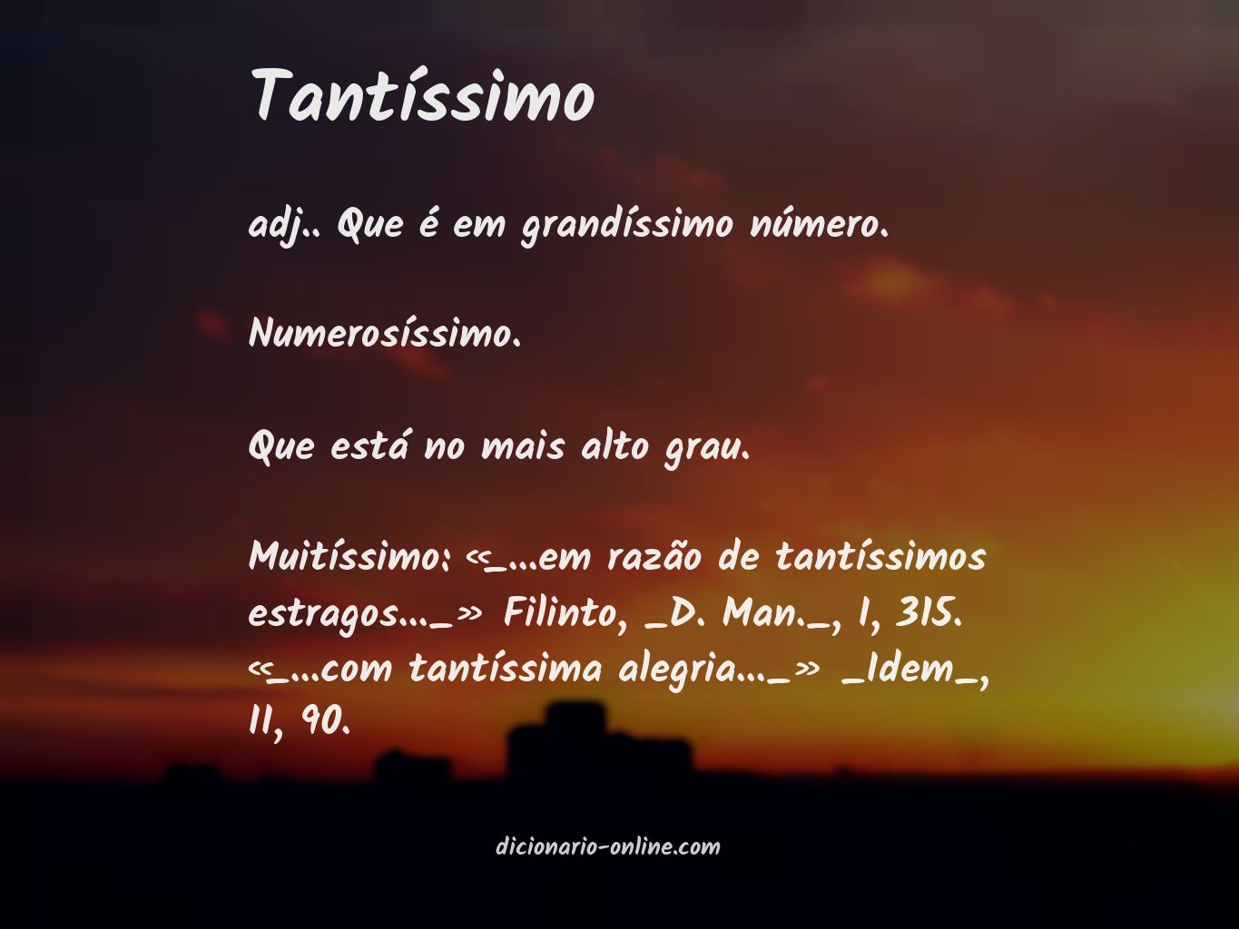 Significado de tantíssimo