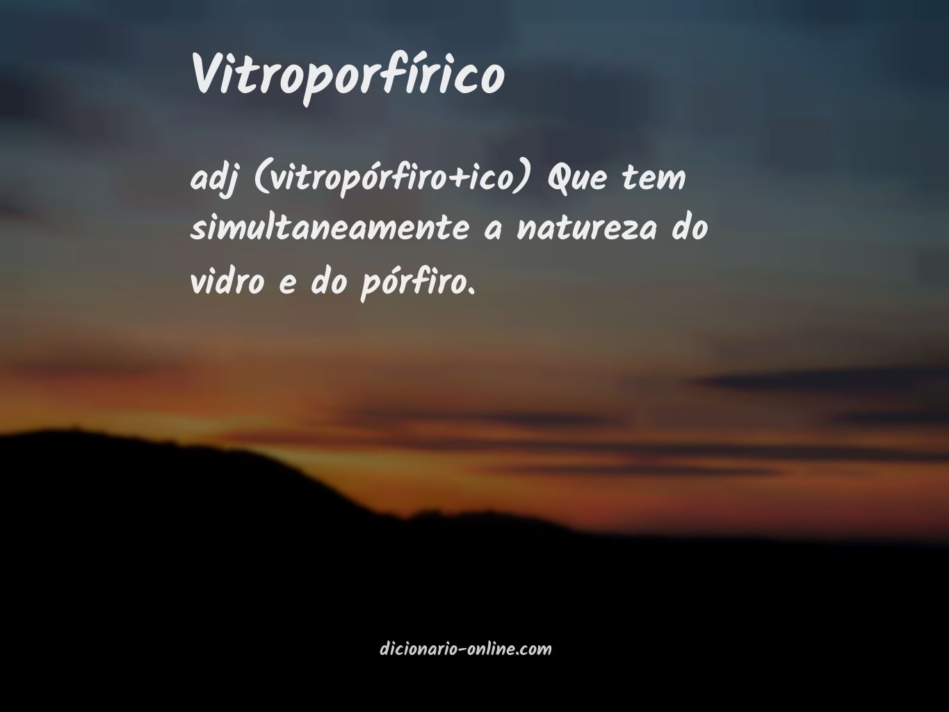 Significado de vitroporfírico