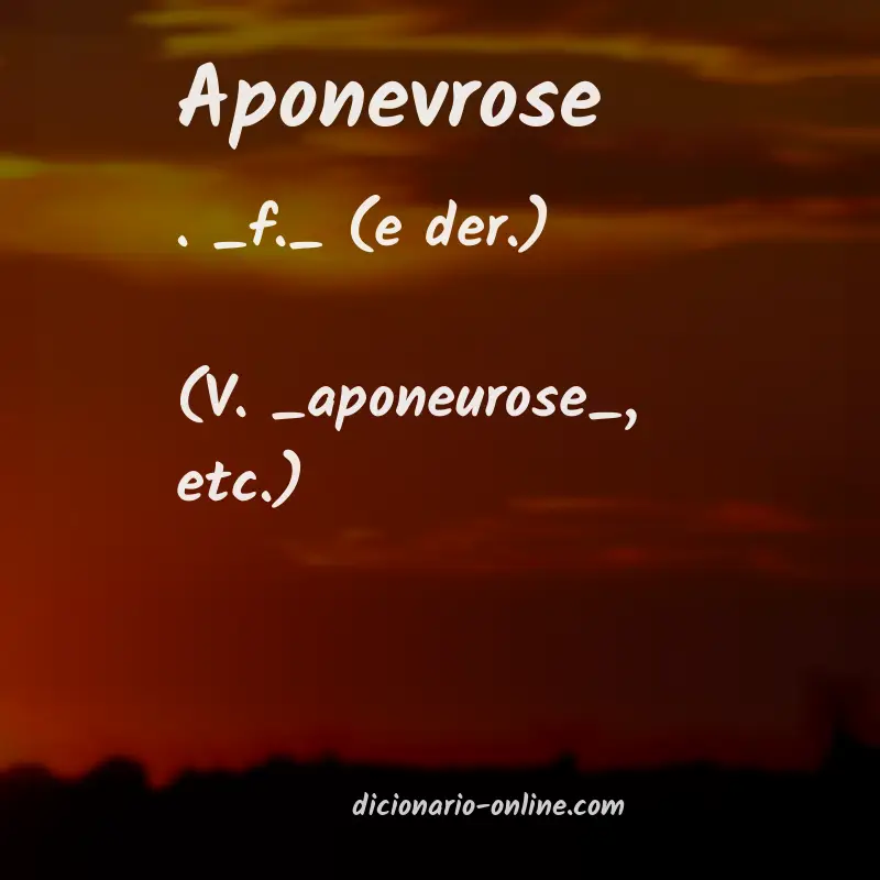 Significado de aponevrose
