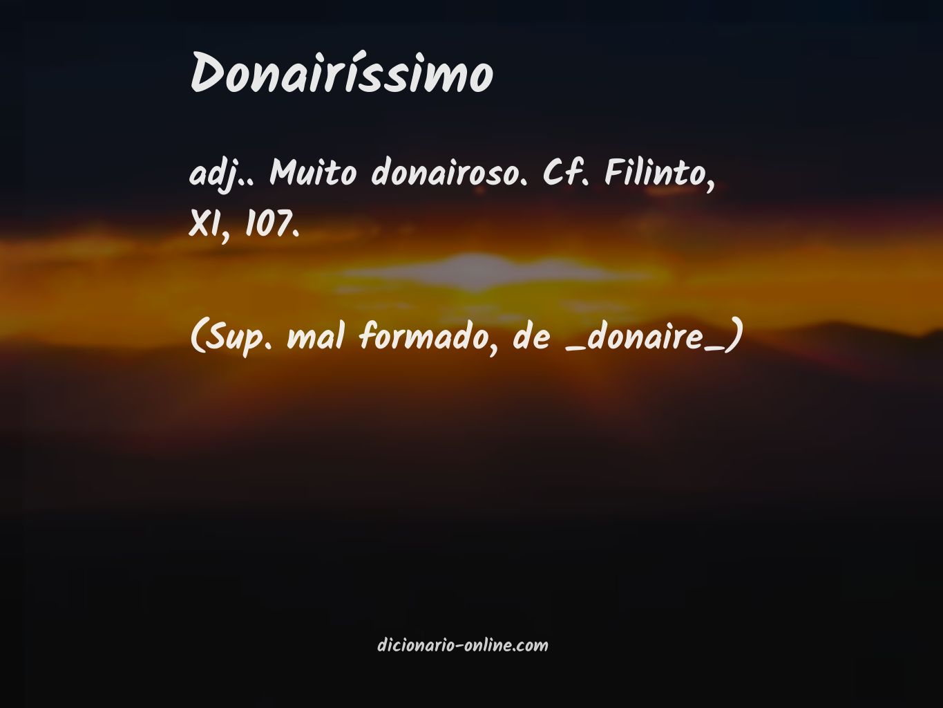 Significado de donairíssimo