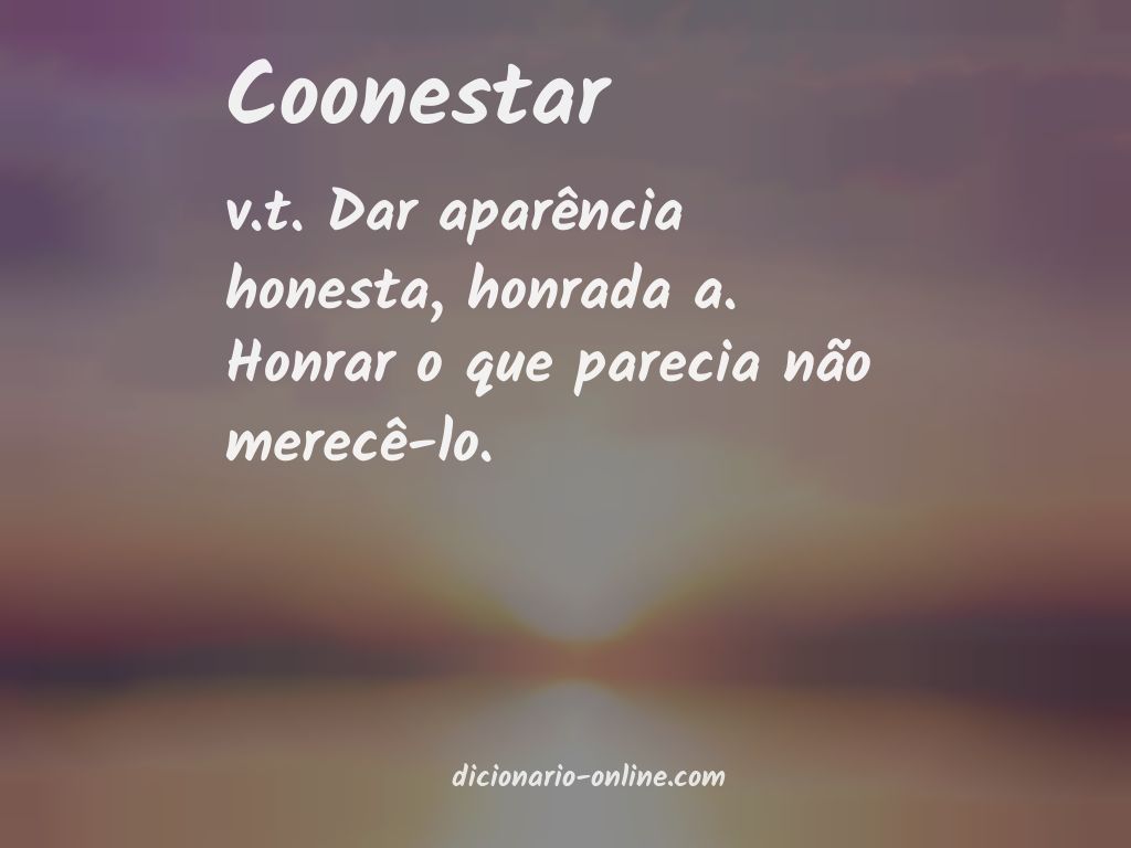 Significado de coonestar