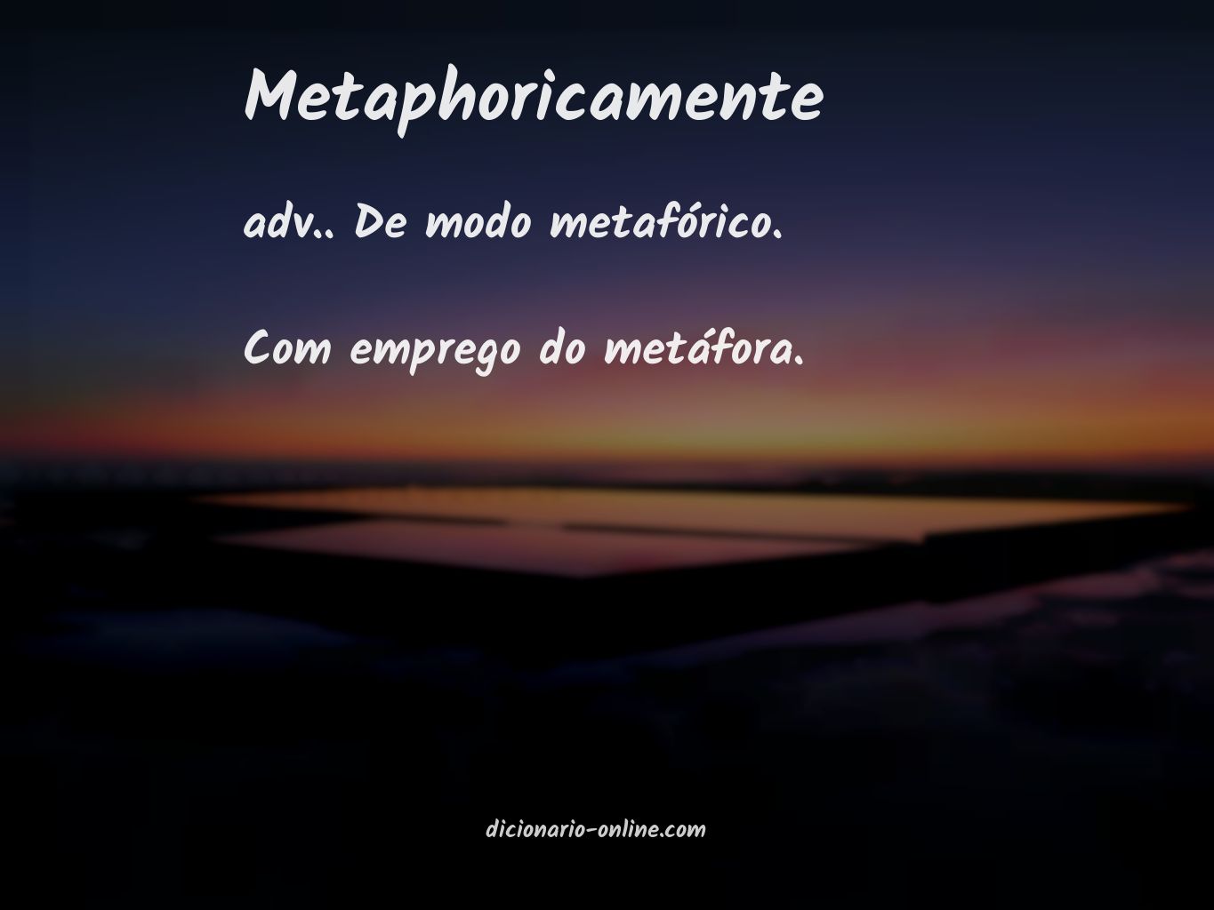 Significado de metaphoricamente