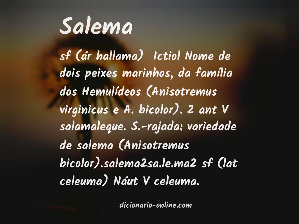 Significado de salema