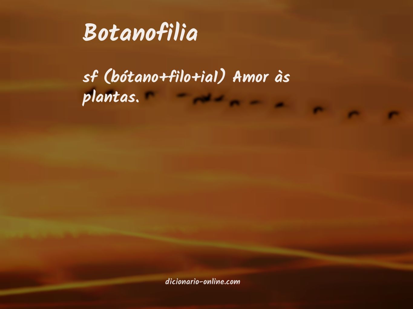 Significado de botanofilia