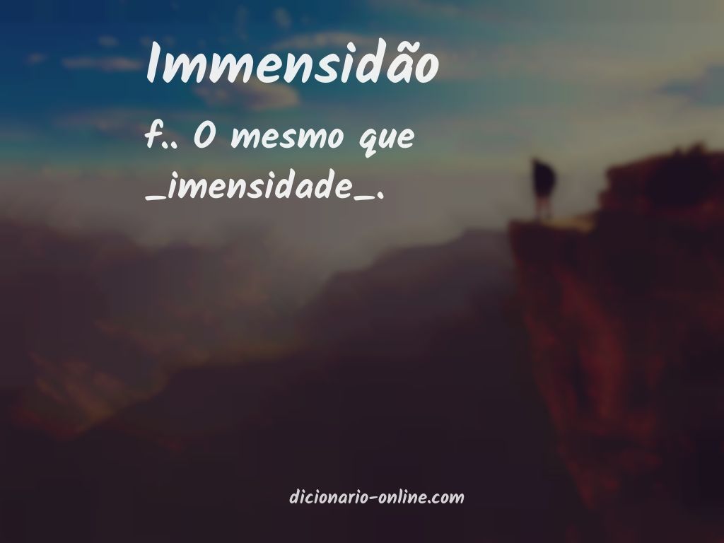 Significado de immensidão