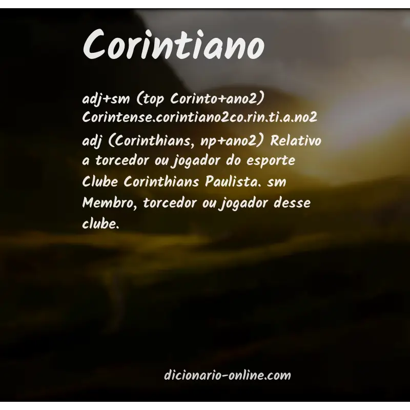 Significado de corintiano