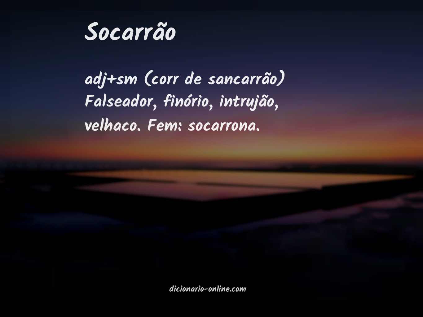 Significado de socarrão