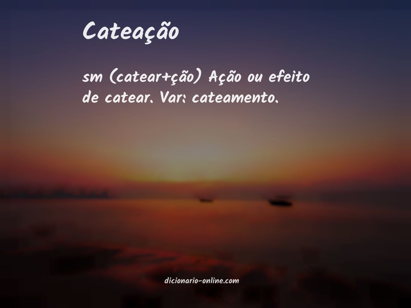 Significado de cateação