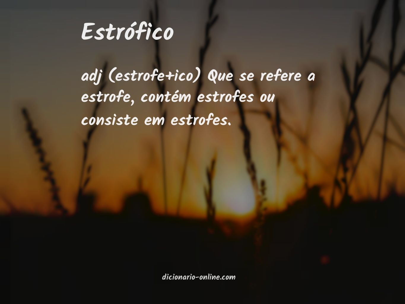 Significado de estrófico