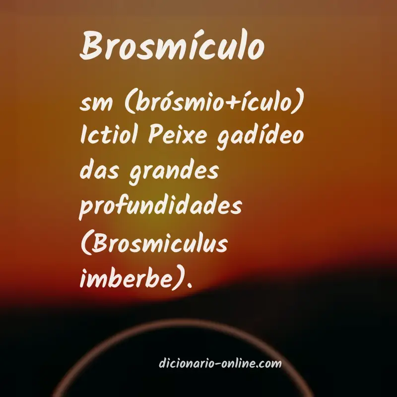 Significado de brosmículo