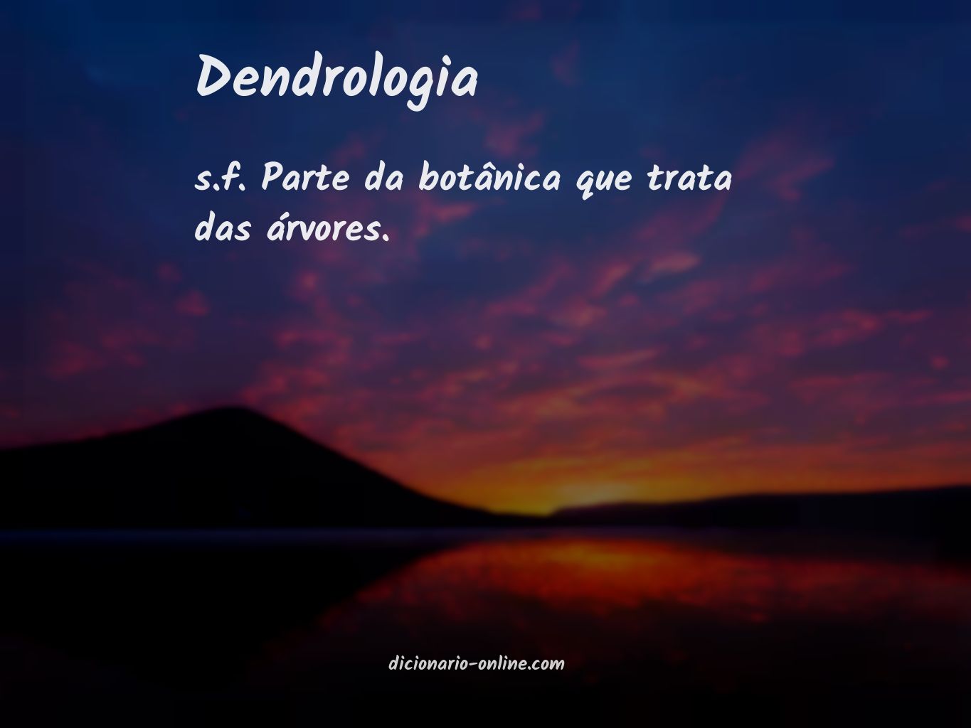 Significado de dendrologia