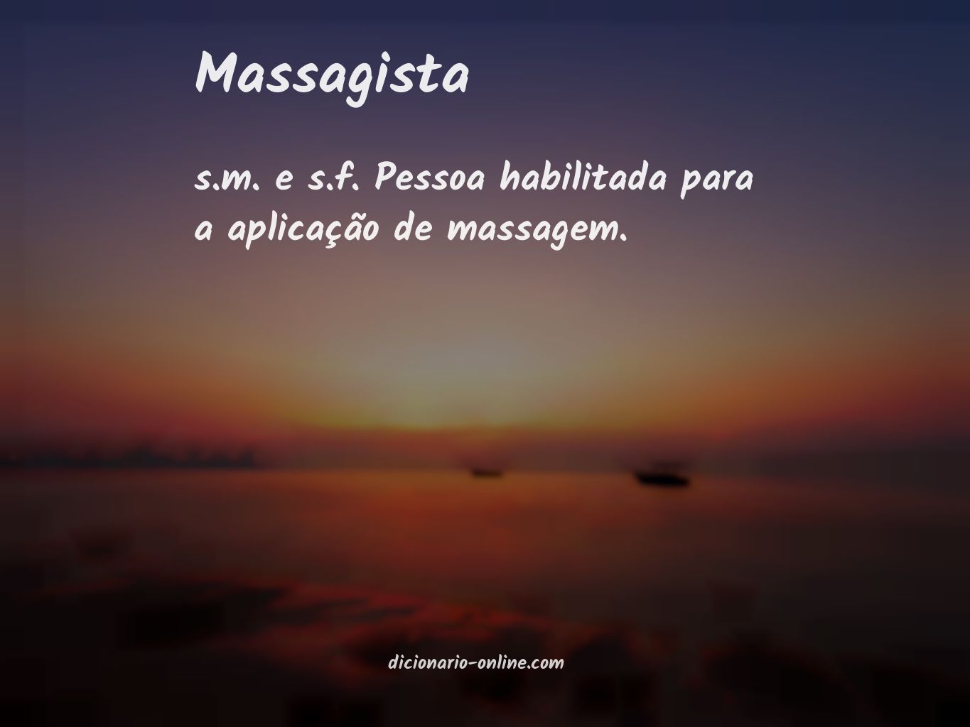 Significado de massagista