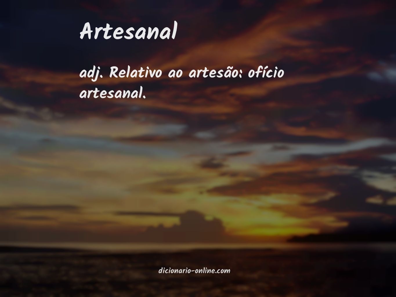 Significado de artesanal