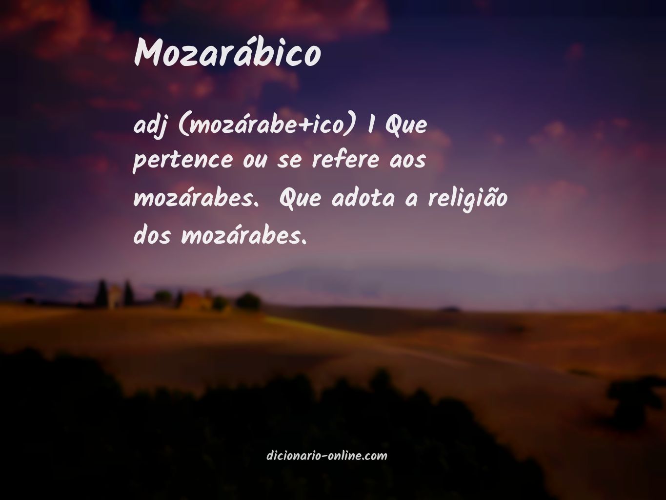 Significado de mozarábico