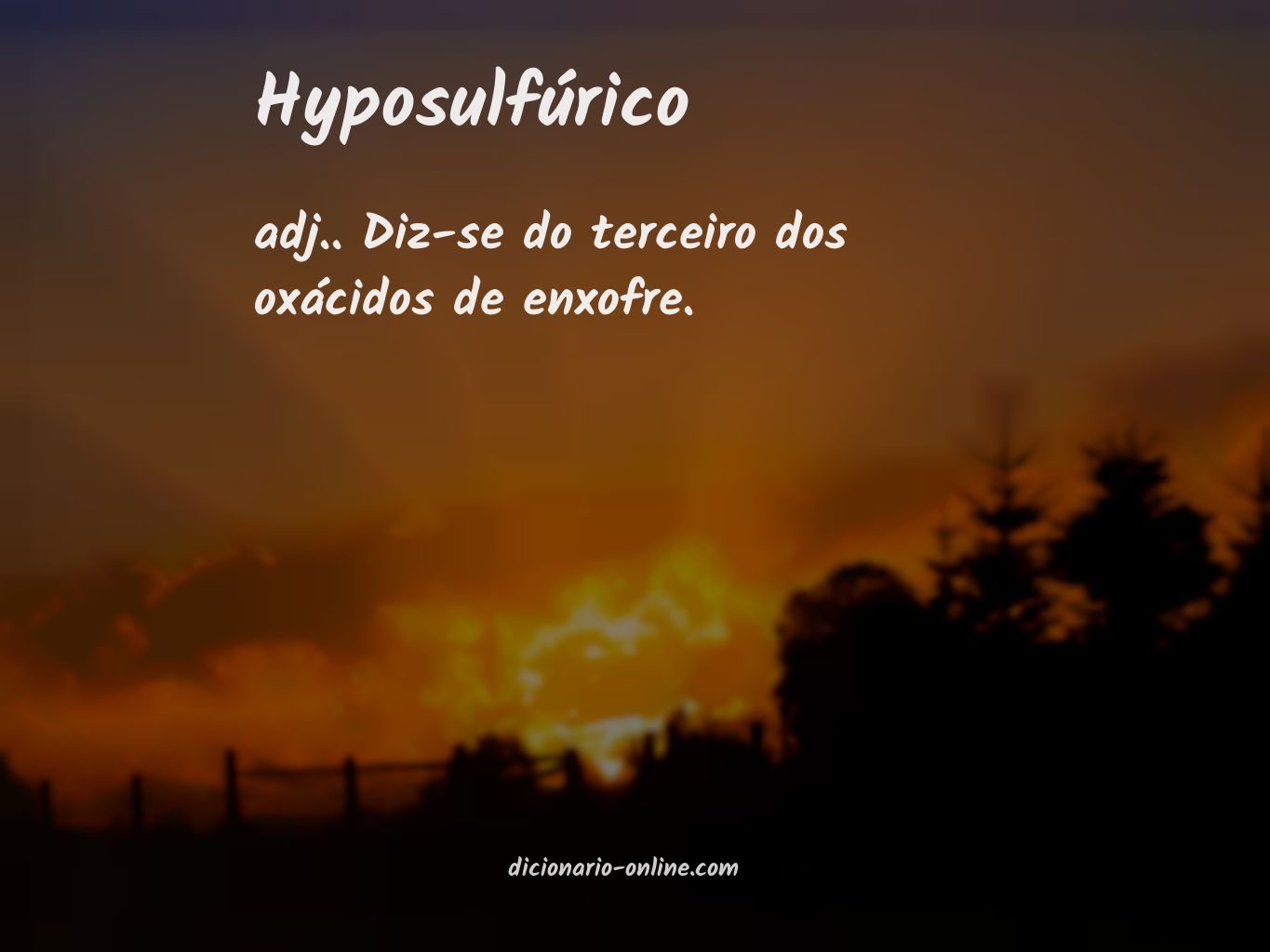 Significado de hyposulfúrico