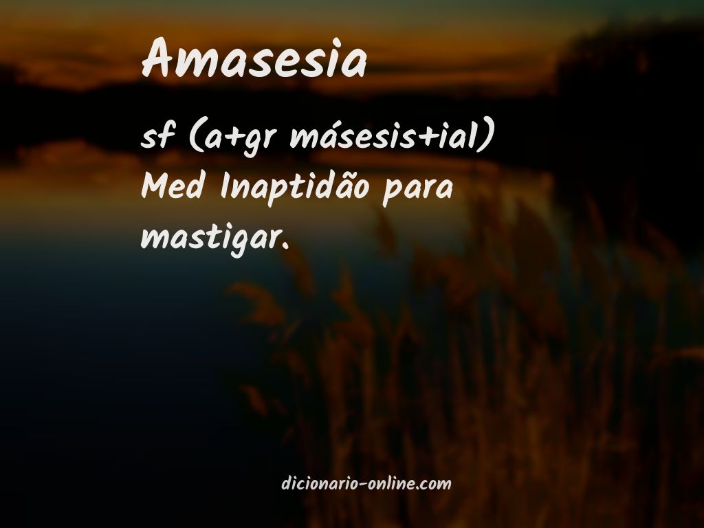 Significado de amasesia