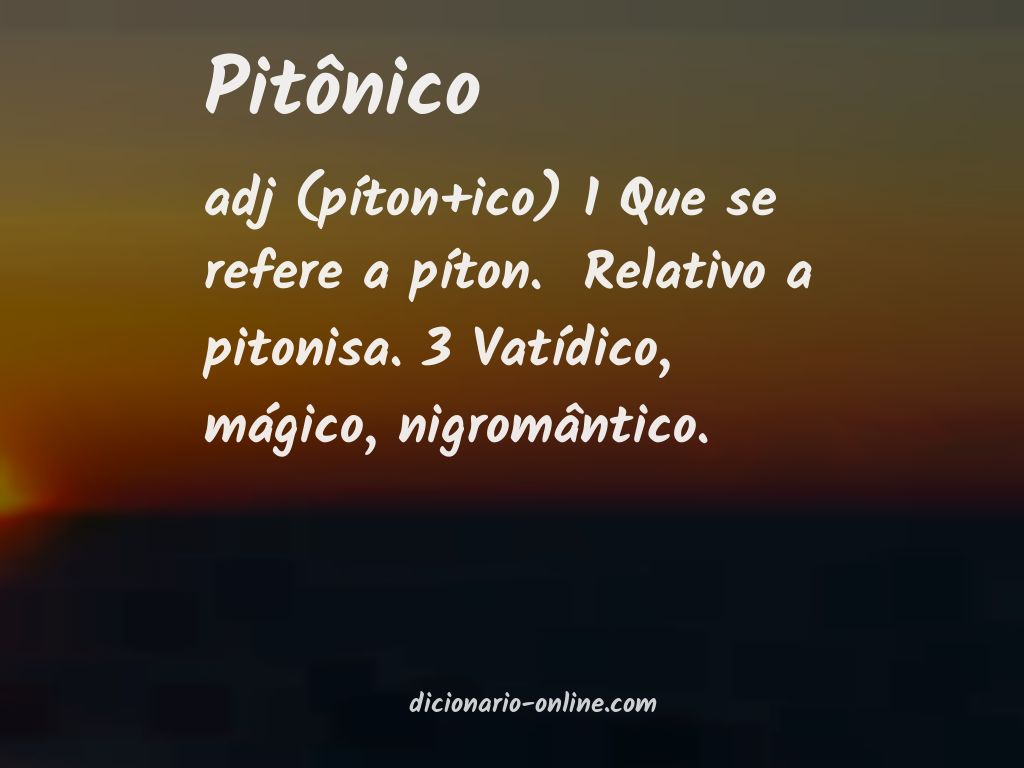 Significado de pitônico