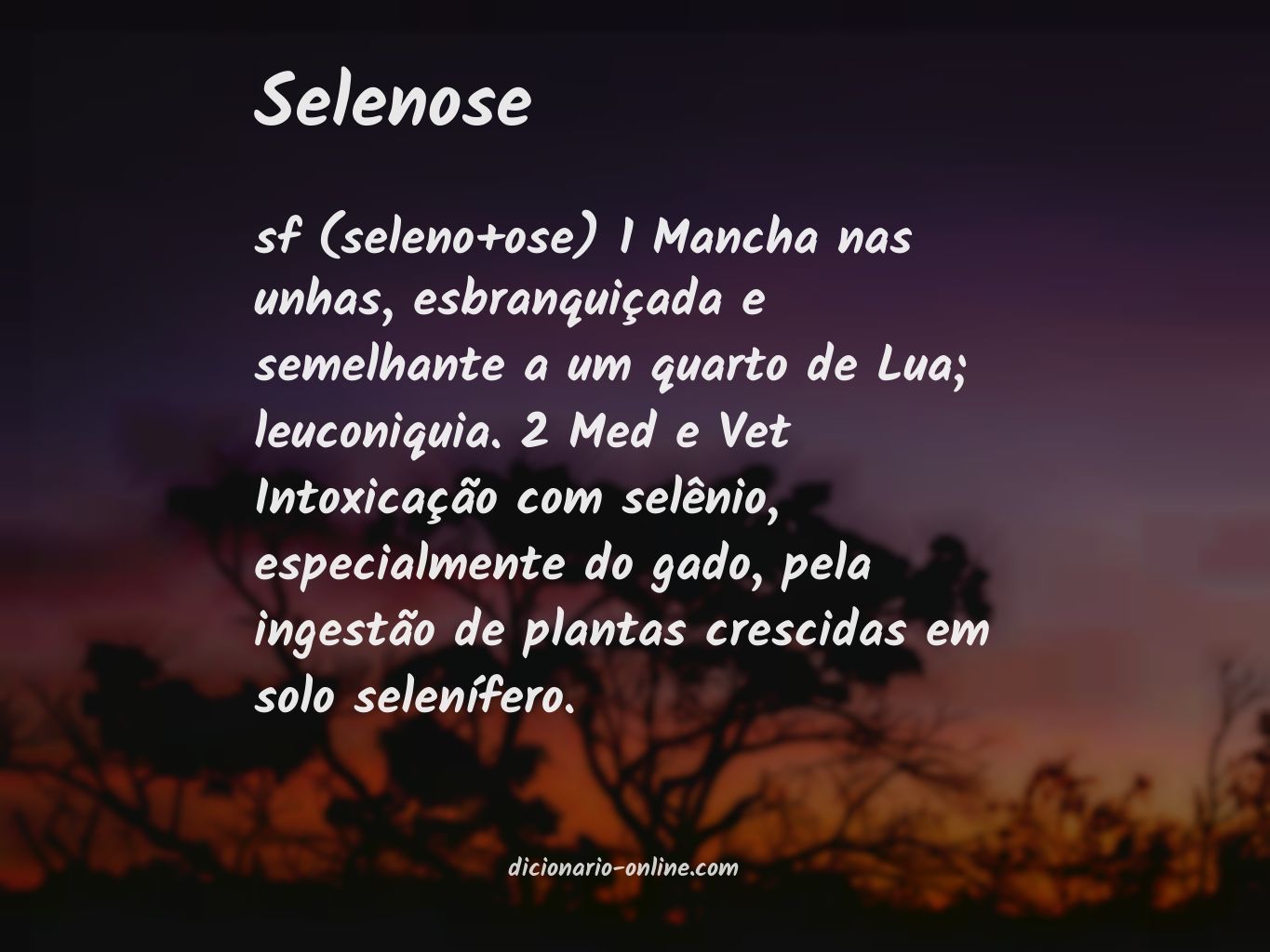 Significado de selenose