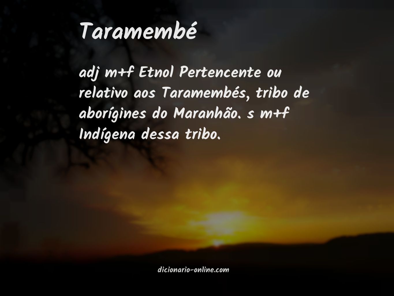 Significado de taramembé