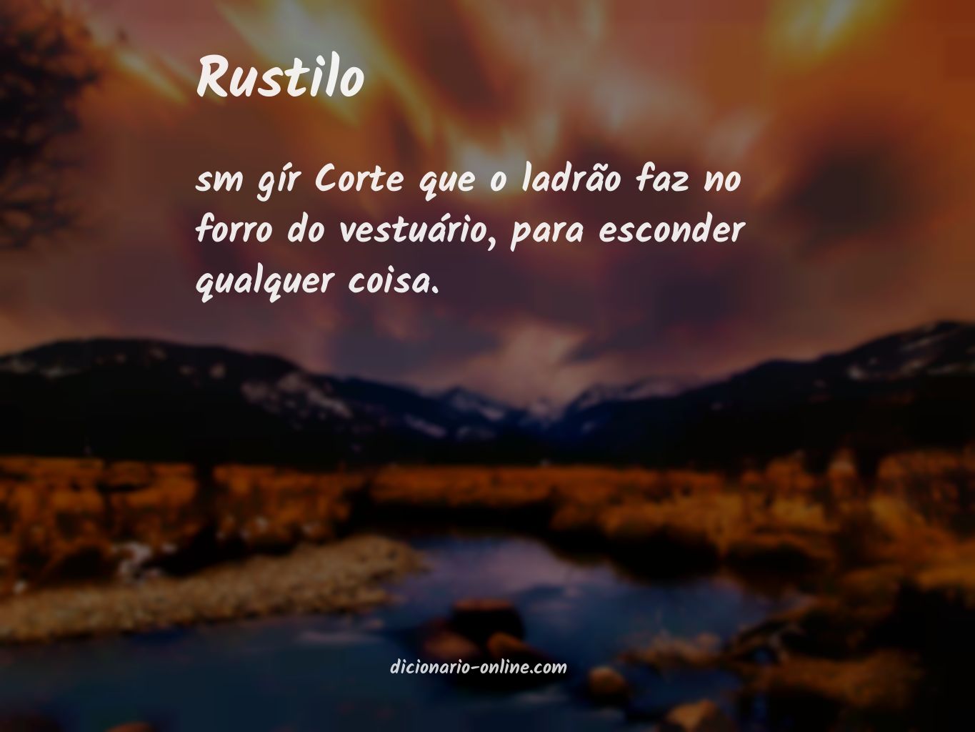 Significado de rustilo