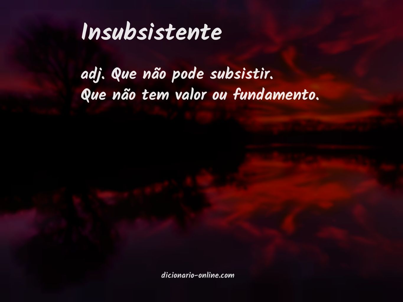 Significado de insubsistente